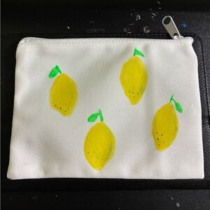 Lemon Painted Pen Pouch
